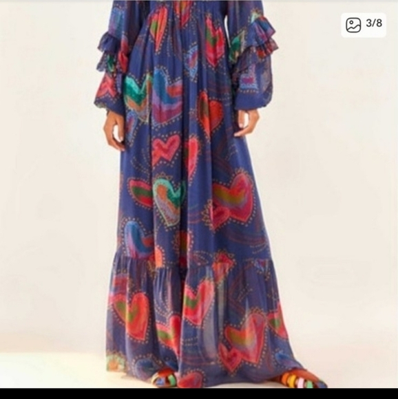 Farm Rio Hearts Maxidress - Picture 3 of 5